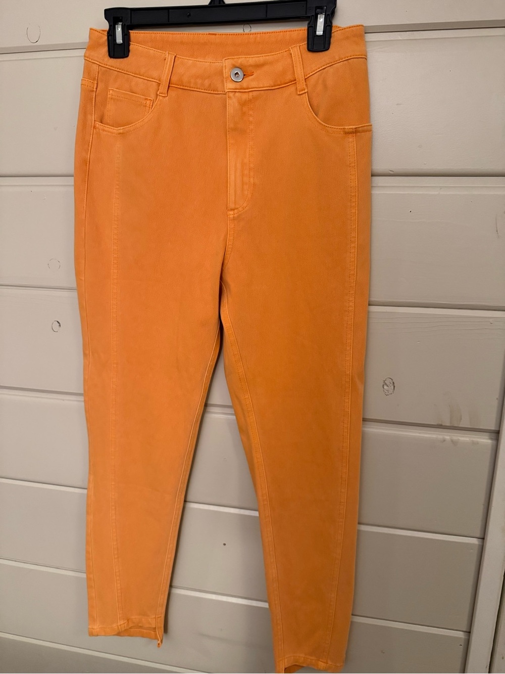 Halara  High-Rise Skinny Jeans in Orange waist  14.5 to 15.5   Inseam 25”.